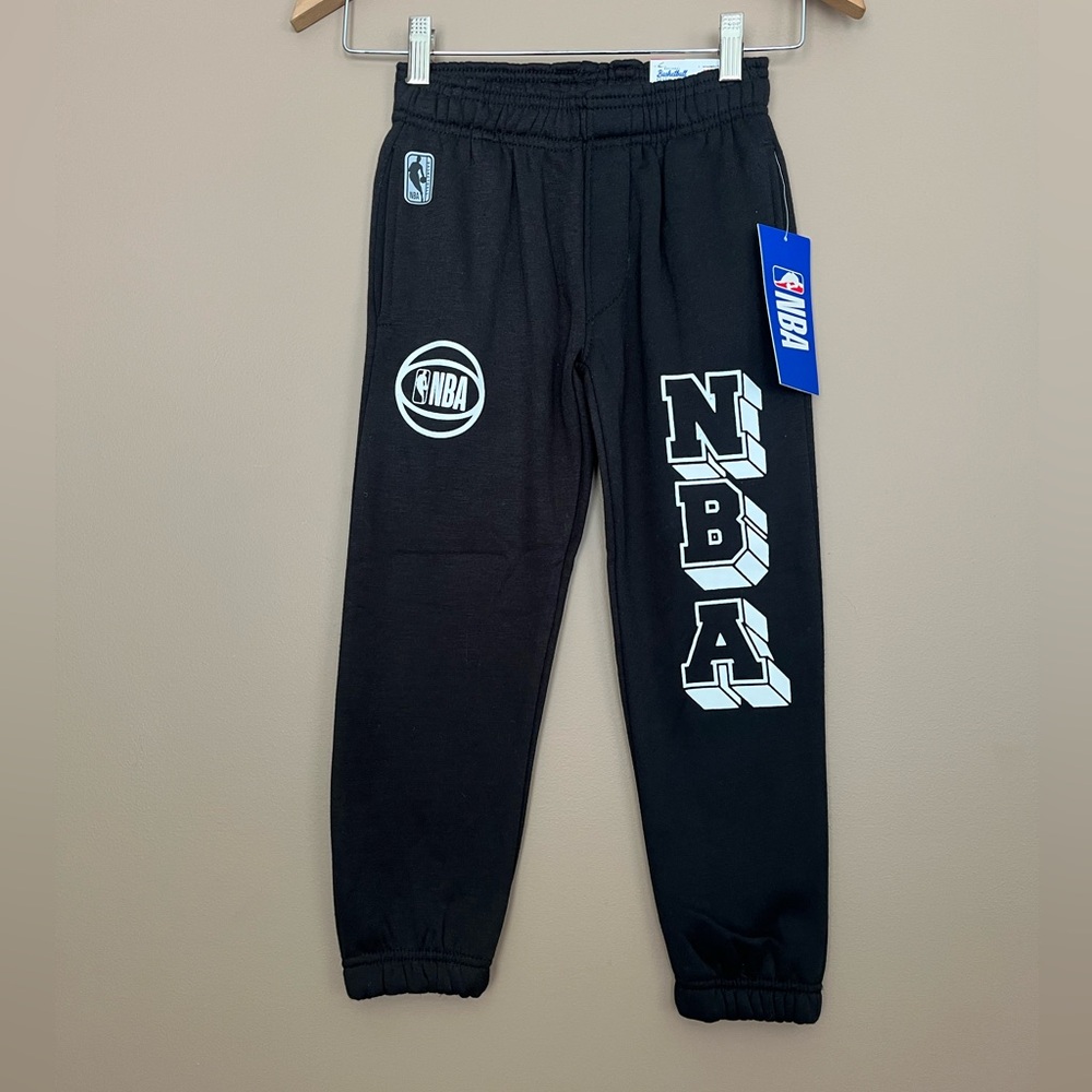 {NBA} Boys Beamer Jogger Fleece Lined in Black - Boys 5-6 - NWT